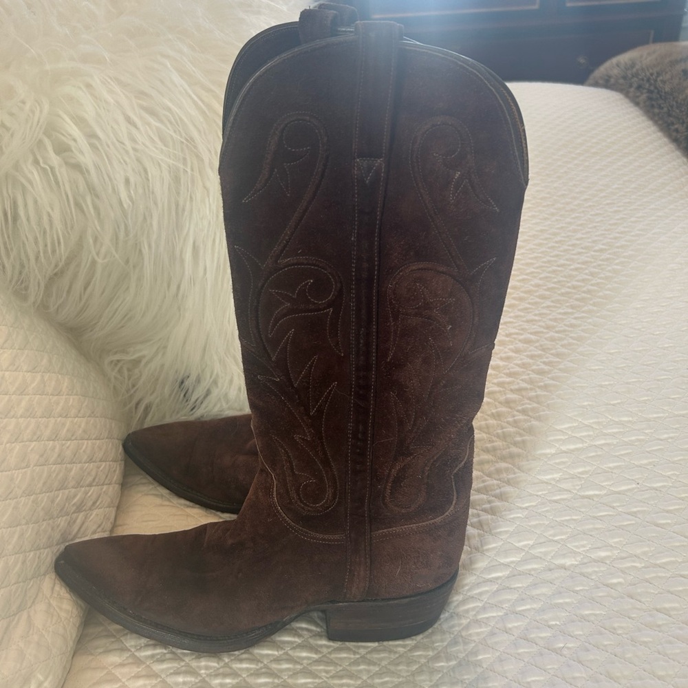 Billy Martin Suede Cowboy Boots